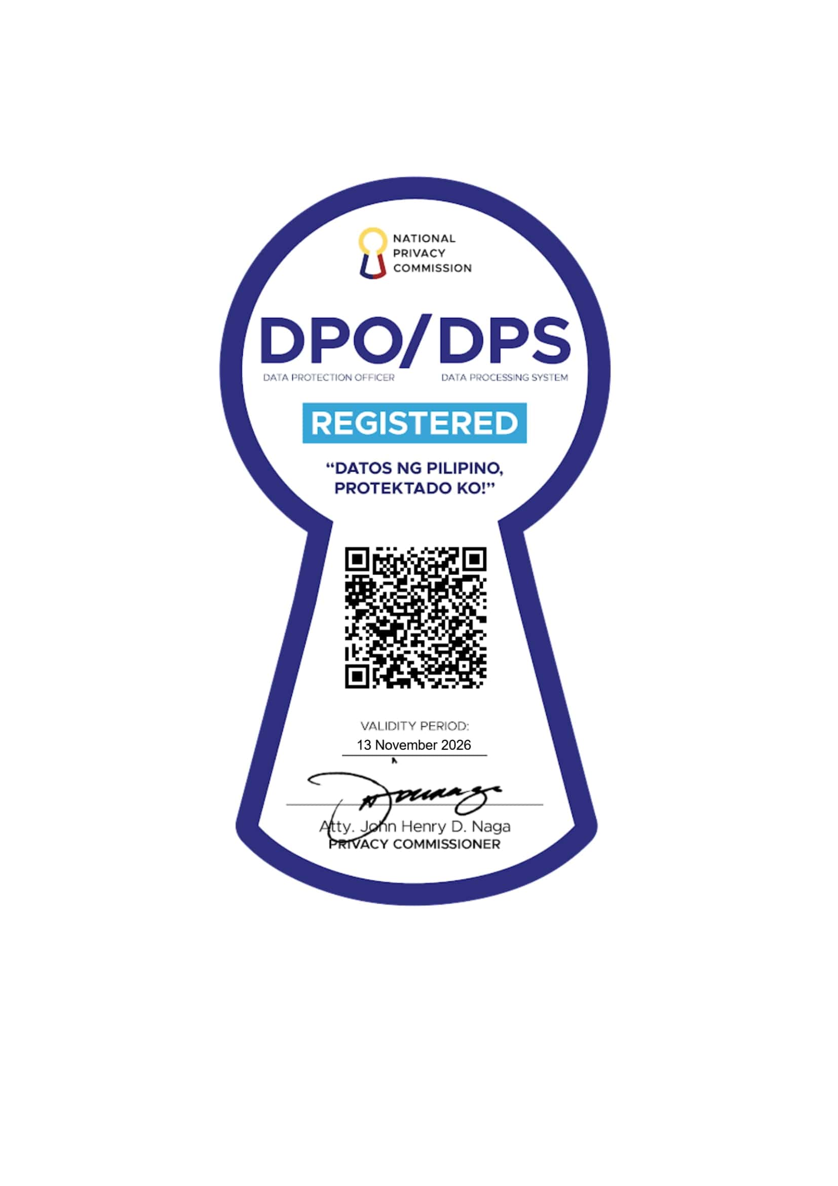 NPC Seal of Registration